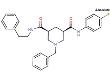 (3R,5S)-1-benzyl-N-(4-fluorophenyl)-N'-(2-phenylethyl)-3,5-piperidinedicarboxamide