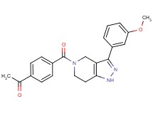 1-(4-{[3-(3-methoxyphenyl)-1,4,6,7-tetrahydro-5H-pyrazolo[4,3-c]pyridin-5-yl]carbonyl}phenyl)ethanone