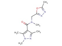 N,1,3,5-tetramethyl-N-[(5-methyl-1,3,4-oxadiazol-2-yl)methyl]-1H-pyrazole-4-carboxamide