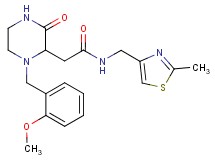 2-[1-(2-methoxybenzyl)-3-oxo-2-piperazinyl]-N-[(2-methyl-1,3-thiazol-4-yl)methyl]acetamide