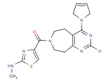 4-{[4-(2,5-dihydro-1H-pyrrol-1-yl)-5,6,8,9-tetrahydro-7H-pyrimido[4,5-d]azepin-7-yl]carbonyl}-N-methyl-1,3-thiazol-2-amine
