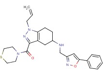 1-allyl-N-[(5-phenyl-3-isoxazolyl)methyl]-3-(4-thiomorpholinylcarbonyl)-4,5,6,7-tetrahydro-1H-indazol-5-amine