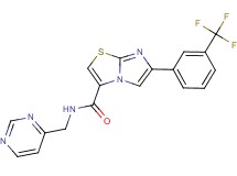 N-(4-pyrimidinylmethyl)-6-[3-(trifluoromethyl)phenyl]imidazo[2,1-b][1,3]thiazole-3-carboxamide