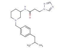 N-[1-(4-isobutylbenzyl)-3-piperidinyl]-3-(1H-1,2,4-triazol-1-yl)propanamide