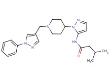 3-methyl-N-(1-{1-[(1-phenyl-1H-pyrazol-4-yl)methyl]-4-piperidinyl}-1H-pyrazol-5-yl)butanamide