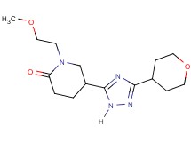 1-(2-methoxyethyl)-5-[3-(tetrahydro-2H-pyran-4-yl)-1H-1,2,4-triazol-5-yl]piperidin-2-one