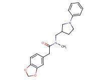 2-(1,3-benzodioxol-5-yl)-N-methyl-N-[(1-phenyl-3-pyrrolidinyl)methyl]acetamide