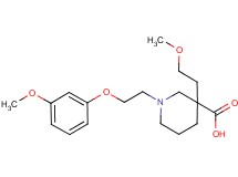 3-(2-methoxyethyl)-1-[2-(3-methoxyphenoxy)ethyl]-3-piperidinecarboxylic acid