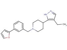 4-(4-ethyl-1H-pyrazol-5-yl)-1-[3-(2-furyl)benzyl]piperidine