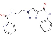 N-{2-[4-(anilinocarbonyl)-1H-1,2,3-triazol-1-yl]ethyl}-2-pyridinecarboxamide