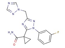 1-[1-(3-fluorophenyl)-3-(1H-1,2,4-triazol-1-ylmethyl)-1H-1,2,4-triazol-5-yl]cyclopropanecarboxamide
