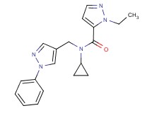 N-cyclopropyl-1-ethyl-N-[(1-phenyl-1H-pyrazol-4-yl)methyl]-1H-pyrazole-5-carboxamide
