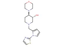 (3R*,4R*)-4-(4-morpholinyl)-1-{[1-(1,3-thiazol-2-yl)-1H-pyrrol-2-yl]methyl}-3-piperidinol