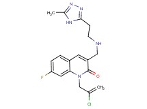 1-(2-chloro-2-propen-1-yl)-7-fluoro-3-({[2-(5-methyl-4H-1,2,4-triazol-3-yl)ethyl]amino}methyl)-2(1H)-quinolinone