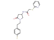 N-{1-[2-(4-fluorophenyl)ethyl]-5-oxo-3-pyrrolidinyl}-2-(2-pyridinylthio)acetamide