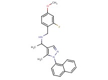 (2-fluoro-4-methoxybenzyl){1-[5-methyl-1-(1-naphthyl)-1H-pyrazol-4-yl]ethyl}amine