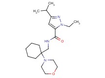 1-ethyl-3-isopropyl-N-{[1-(4-morpholinyl)cyclohexyl]methyl}-1H-pyrazole-5-carboxamide