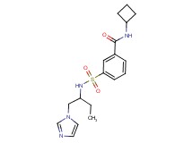 N-cyclobutyl-3-({[1-(1H-imidazol-1-ylmethyl)propyl]amino}sulfonyl)benzamide