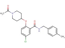 2-[(1-acetyl-4-piperidinyl)oxy]-5-chloro-N-(4-methylbenzyl)benzamide