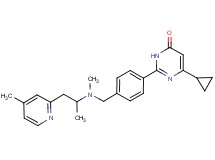 6-cyclopropyl-2-[4-({methyl[1-methyl-2-(4-methylpyridin-2-yl)ethyl]amino}methyl)phenyl]pyrimidin-4(3H)-one