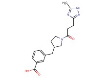 3-({1-[3-(5-methyl-1H-1,2,4-triazol-3-yl)propanoyl]-3-pyrrolidinyl}methyl)benzoic acid