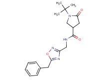 N-[(5-benzyl-1,2,4-oxadiazol-3-yl)methyl]-1-tert-butyl-5-oxo-3-pyrrolidinecarboxamide