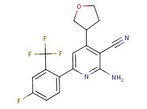 2-amino-6-[4-fluoro-2-(trifluoromethyl)phenyl]-4-(tetrahydrofuran-3-yl)nicotinonitrile