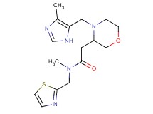 N-methyl-2-{4-[(4-methyl-1H-imidazol-5-yl)methyl]-3-morpholinyl}-N-(1,3-thiazol-2-ylmethyl)acetamide