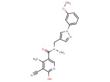 5-cyano-6-hydroxy-N-{[1-(3-methoxyphenyl)-1H-pyrazol-4-yl]methyl}-N,4-dimethylnicotinamide