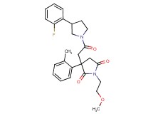 3-{2-[3-(2-fluorophenyl)-1-pyrrolidinyl]-2-oxoethyl}-1-(2-methoxyethyl)-3-(2-methylphenyl)-2,5-pyrrolidinedione