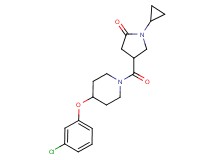 4-{[4-(3-chlorophenoxy)-1-piperidinyl]carbonyl}-1-cyclopropyl-2-pyrrolidinone