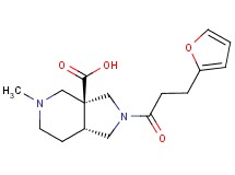 (3aS*,7aR*)-2-[3-(2-furyl)propanoyl]-5-methyloctahydro-3aH-pyrrolo[3,4-c]pyridine-3a-carboxylic acid