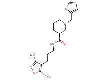 N-[3-(3,5-dimethyl-4-isoxazolyl)propyl]-1-(2-furylmethyl)-3-piperidinecarboxamide