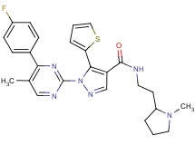 1-[4-(4-fluorophenyl)-5-methyl-2-pyrimidinyl]-N-[2-(1-methyl-2-pyrrolidinyl)ethyl]-5-(2-thienyl)-1H-pyrazole-4-carboxamide