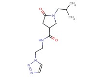 1-isobutyl-5-oxo-N-[2-(1H-1,2,3-triazol-1-yl)ethyl]pyrrolidine-3-carboxamide