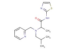 2-[isobutyl(pyridin-2-ylmethyl)amino]-N-1,3-thiazol-2-ylpropanamide