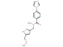 4-(1H-imidazol-1-yl)-N-{[5-(methoxymethyl)-1H-pyrazol-3-yl]methyl}-N-methylbenzamide