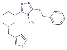 3-[5-(benzylthio)-4-methyl-4H-1,2,4-triazol-3-yl]-1-(3-thienylmethyl)piperidine