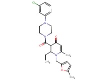 3-{[4-(3-chlorophenyl)-1-piperazinyl]carbonyl}-2-ethyl-6-methyl-1-[(5-methyl-2-furyl)methyl]-4(1H)-pyridinone