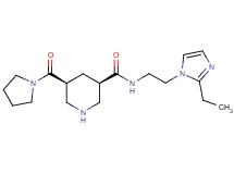 (3R*,5S*)-N-[2-(2-ethyl-1H-imidazol-1-yl)ethyl]-5-(pyrrolidin-1-ylcarbonyl)piperidine-3-carboxamide