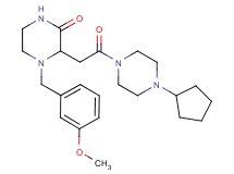 3-[2-(4-cyclopentyl-1-piperazinyl)-2-oxoethyl]-4-(3-methoxybenzyl)-2-piperazinone