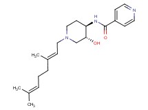 N-{(3R*,4R*)-1-[(2E)-3,7-dimethylocta-2,6-dien-1-yl]-3-hydroxypiperidin-4-yl}isonicotinamide