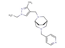 (1S*,5R*)-6-[(1-ethyl-3-methyl-1H-pyrazol-4-yl)methyl]-3-(4-pyridinylmethyl)-3,6-diazabicyclo[3.2.2]nonane