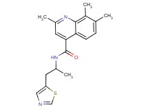 2,7,8-trimethyl-N-[1-methyl-2-(1,3-thiazol-5-yl)ethyl]-4-quinolinecarboxamide