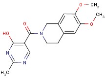 5-[(6,7-dimethoxy-3,4-dihydroisoquinolin-2(1H)-yl)carbonyl]-2-methylpyrimidin-4-ol