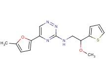 N-[2-methoxy-2-(2-thienyl)ethyl]-5-(5-methyl-2-furyl)-1,2,4-triazin-3-amine