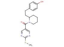 4-[2-(1-{[2-(methylthio)-5-pyrimidinyl]carbonyl}-2-piperidinyl)ethyl]phenol