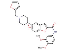 N-(3,4-dimethoxyphenyl)-5-[1-(2-furylmethyl)-4-hydroxy-4-piperidinyl]-1-benzofuran-2-carboxamide