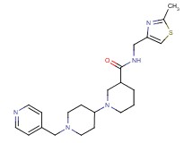 N-[(2-methyl-1,3-thiazol-4-yl)methyl]-1'-(pyridin-4-ylmethyl)-1,4'-bipiperidine-3-carboxamide