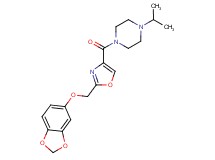 1-({2-[(1,3-benzodioxol-5-yloxy)methyl]-1,3-oxazol-4-yl}carbonyl)-4-isopropylpiperazine